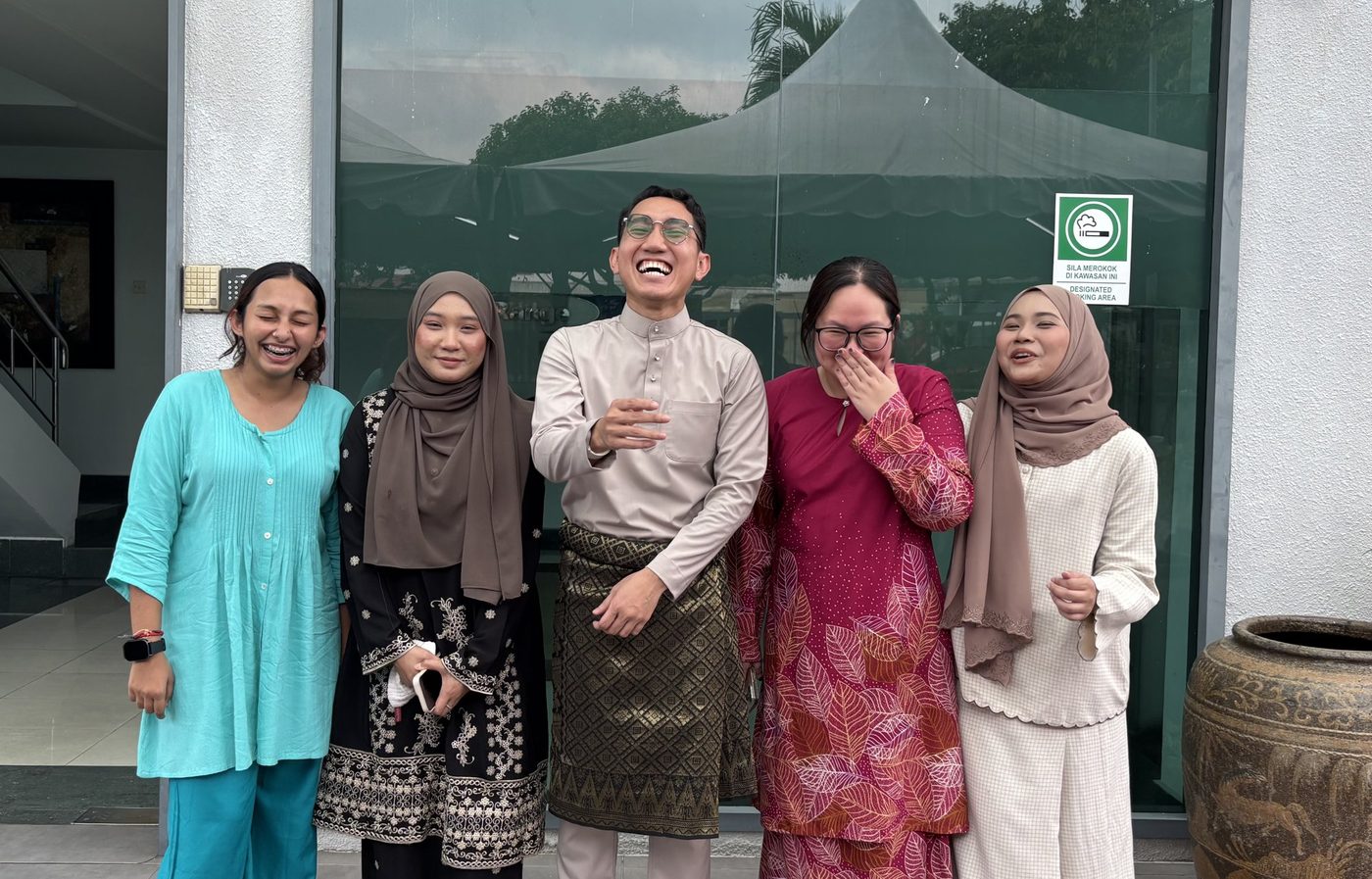 Colleagues at the Range Pharma office Hari Raya celebration